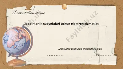 elektron xizmatlat — PPTX