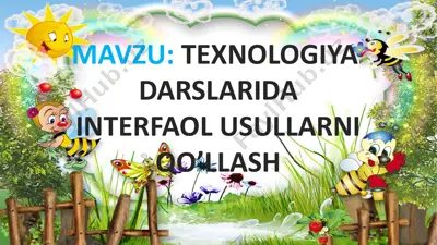 interfaol usullarni qo'llash davriyasi — PPTX