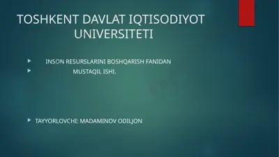 inson kapitali — PPT