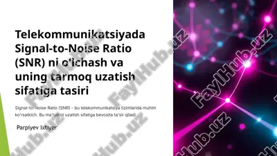 signal-to-noise ratio (snr) — PPTX