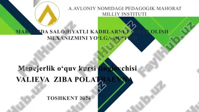 menejerlik o‘quv kursi — PPTX