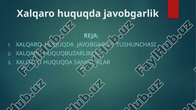 xalqarohuquqda javobgarlik — PPTX