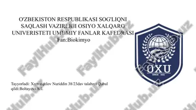 jigarda gormonlarni zararsizlantirilishi — PPTX