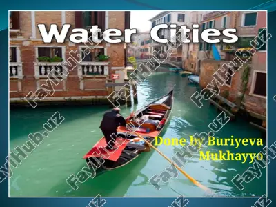 water cities around the world — PPTX