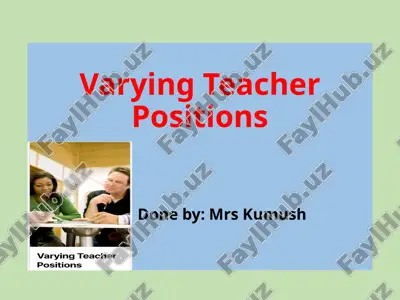 varying teacher positions — PPTX