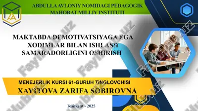 menejerlik kursi 61-guruh tinglovchisi — PPTX