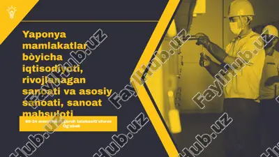 yaponiyaning iqtisodiy o'sishi — PPTX