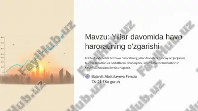 havo haroratining o'zgarishi — PPTX