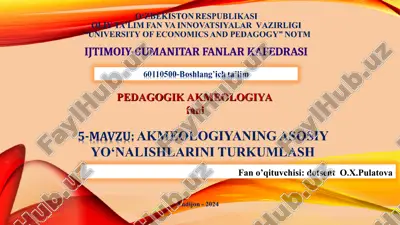akmeologiya fani — PPT