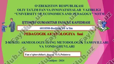 akmeologiya — PPT