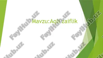 aqliyrivojlanish haqida umumiy ma'lumotlar — PPTX