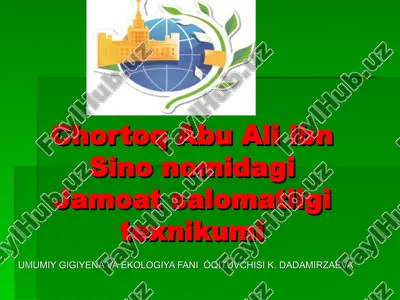 chortoq abu ali ibn sino nomidagi jamoat salomatligi texnikumi — PPT