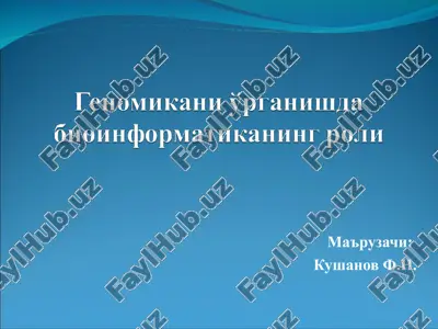 bioinformatika — PPT