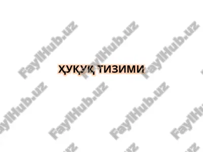 huquqtizimi — PPTX