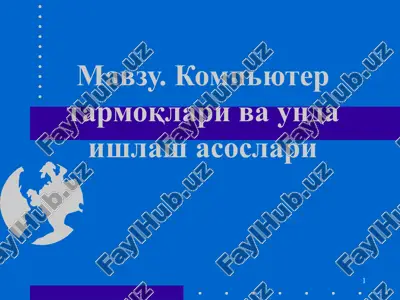 kompyuter tarmoqlari va unda ishlash asoslari — PPT