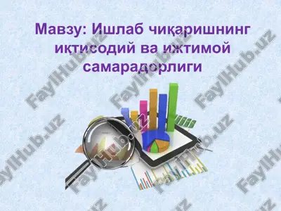 ishlab chiqarishning iqtisodiy va ijtimoiy samaradorligi — PPTX