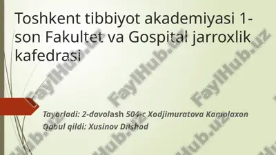 zamonaviy sikleroterapiya — PPTX