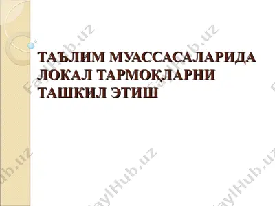 lokalnaya vichislitelnaya set(lvs) — PPT