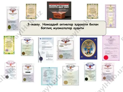 nomoddiy aktivlar harakati bilan bog'liq muomalalar auditi — PPTX