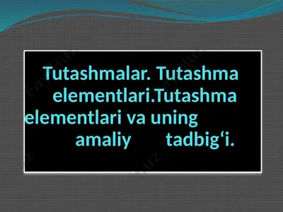 tutashmalar — PPTX