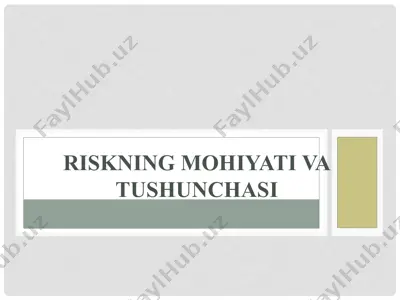 tavakkalchilikni boshqarish — PPTX