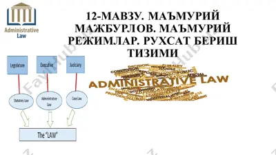 ma'muriy mazburlov. ma'muriy rejimlar. ruhsat berish tizimi — PPT