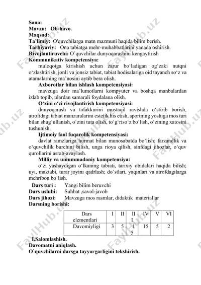 ob-havo darsi — DOCX