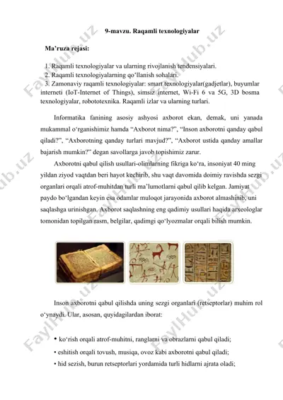 raqamli texnologiyalar — DOCX
