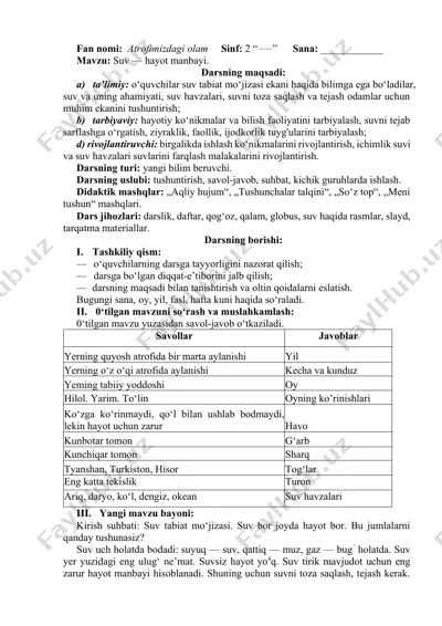 suv — hayot manbayi — DOCX