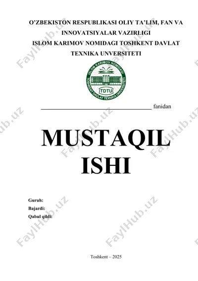 karyerning texnik-iqtisodiy koʻrsatkichlarini hisoblash — DOCX