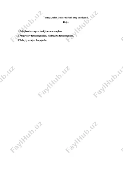 balıqlarda azıq racioni jáne onı anıqlaw — DOCX
