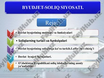 byudjet-soliq siyosati — PPT