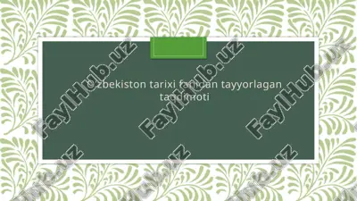 hujum harakati va uning oqibatlari — PPTX