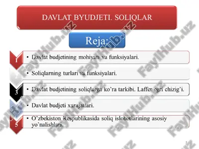 davlat byudjeti. soliqlar — PPT
