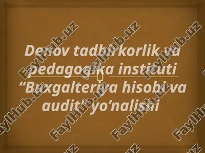 baholar bo'yicha qarorlar qabul qilish — PPTX