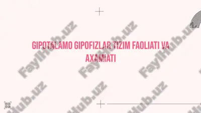 gipotalamik sindrom — PPTX