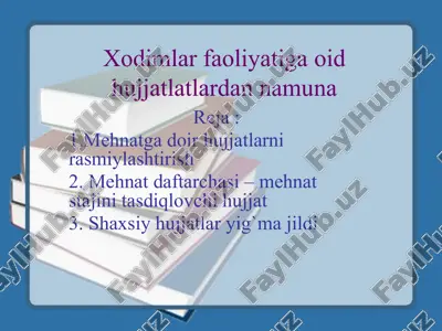mehnat bitimi hujjatlari — PPTX
