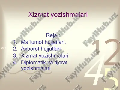 dalolatnoma yozishmalari — PPTX
