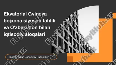 ekvatorial gvineya bojxonasi — PPTX