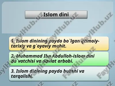 islomga oid mahsulot — PPTX