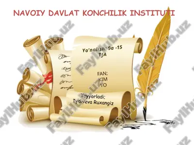 elektrokimyoviy ishlab chiqarish — PPTX