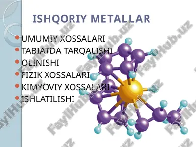 ishqoriy metallar — PPTX