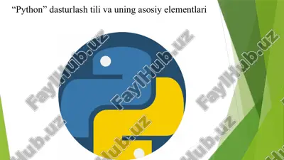 python dasturlash tili asosiy elementlari — PPTX