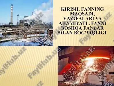 metallurgiyaga kirish — PPTX