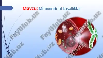 mitoxondrial kasalliklar — PPTX