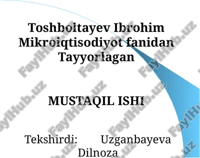mikroiqtisodiyot — PPTX