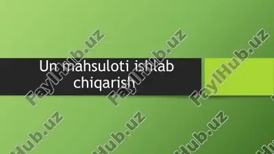 un mahsuloti — PPTX