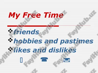"my free time" — PPTX
