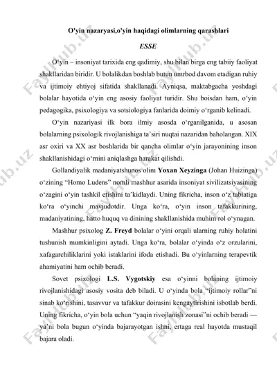 o'yin nazariyasi — DOCX