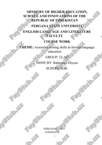 assessing writing skills in foreign language education — DOCX